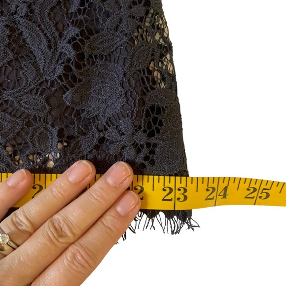 Chance or Fate Lacy High Neck Sheer Blouse Navy Blue Size M - Picture 9 of 12